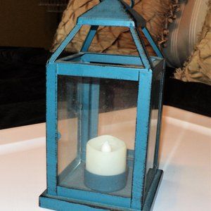 Small Blue Pier 1 Lantern
